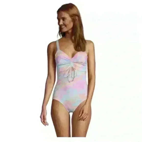 Lands End One Piece Swimsuit NWT medium - Picture 1 of 10